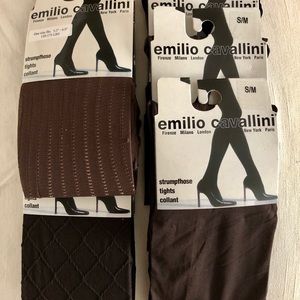 5 Pairs Emilio Cavallini tights—NIP—S/M